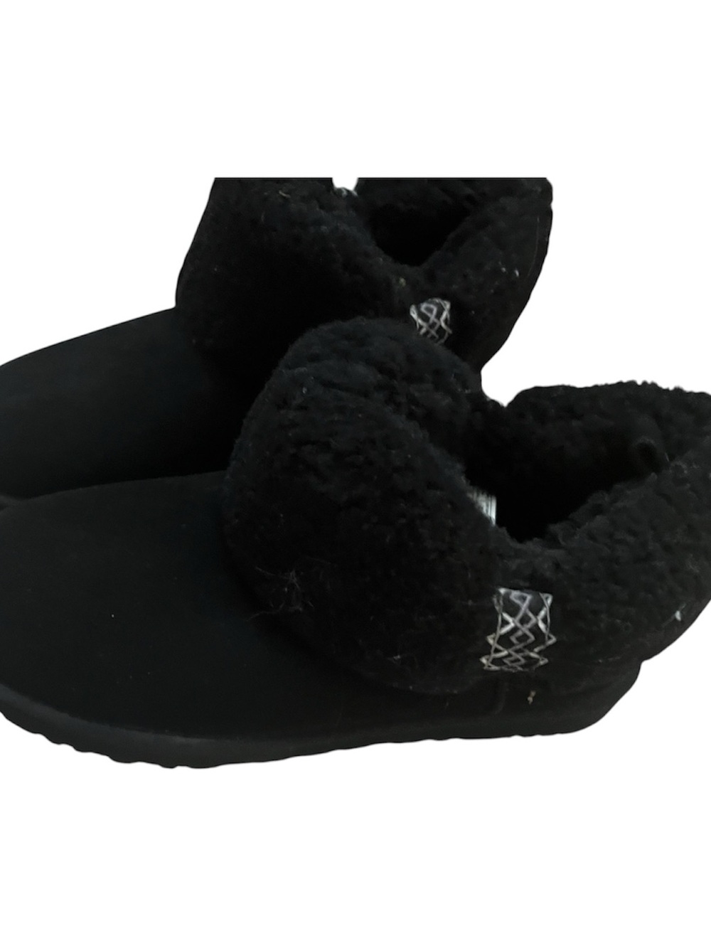 UGG Black Cozy Fold-Over Sherpa Booties